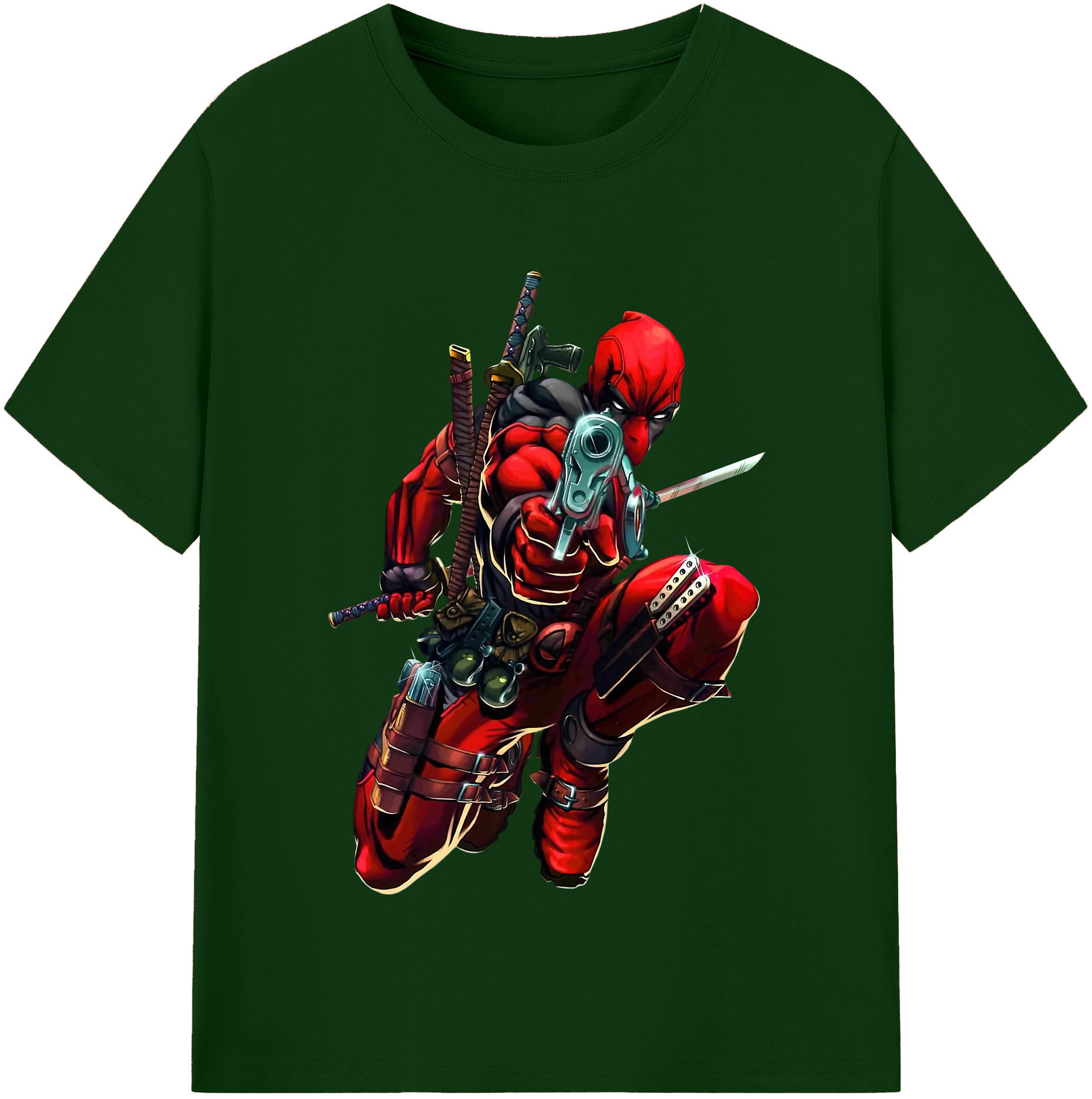 （画像用） Deadpool デッドプール 綿100％半袖Tシャツ（フロントプリント）